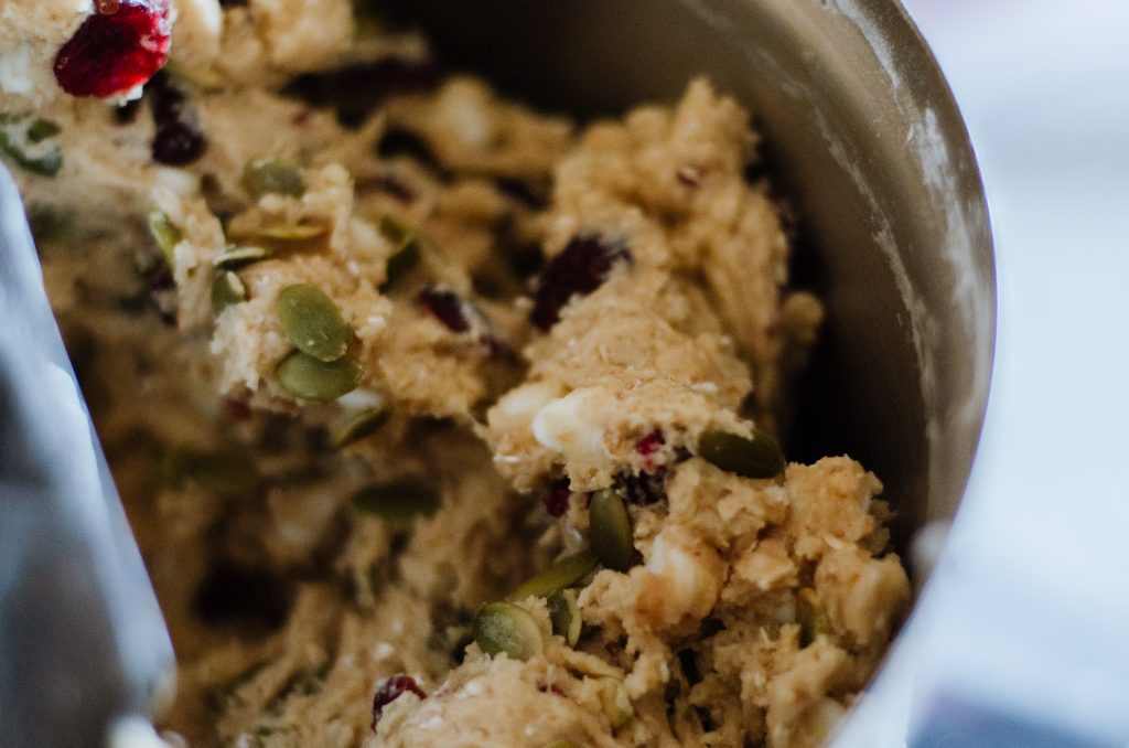 The Best Sourdough Discard Cookies - with dried cranberries, pumpkin seeds, and white chocolate