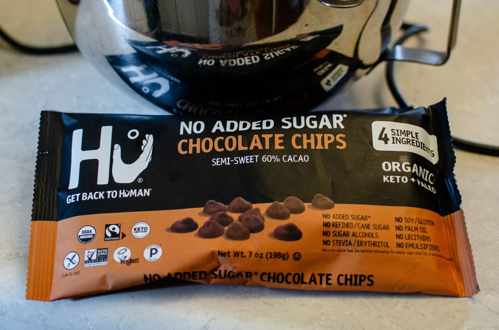 No added sugar, vegan friendly chocolate chips
